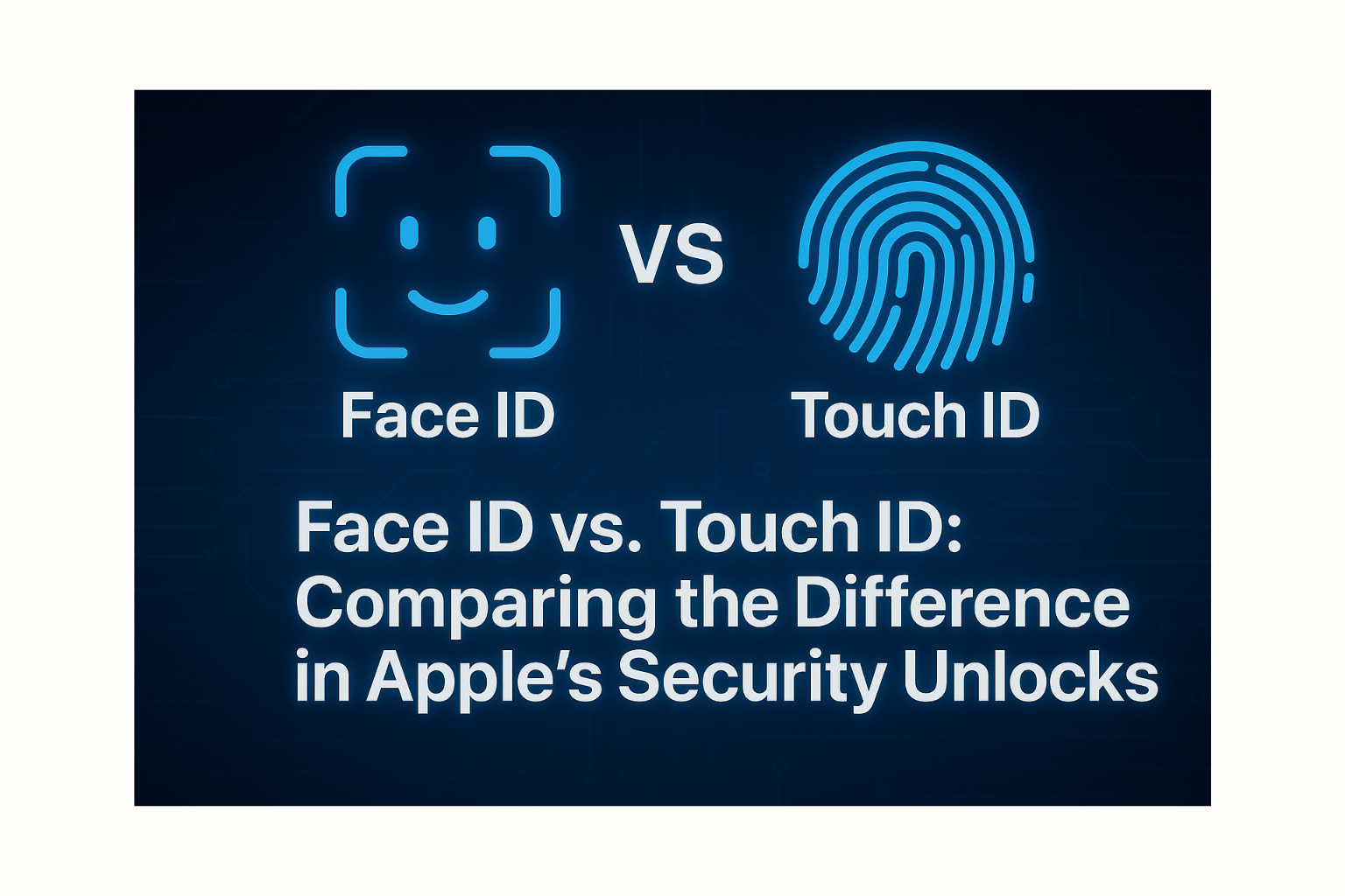Face ID vs. Touch ID Comparing the Differences Apple's Security Unlock System