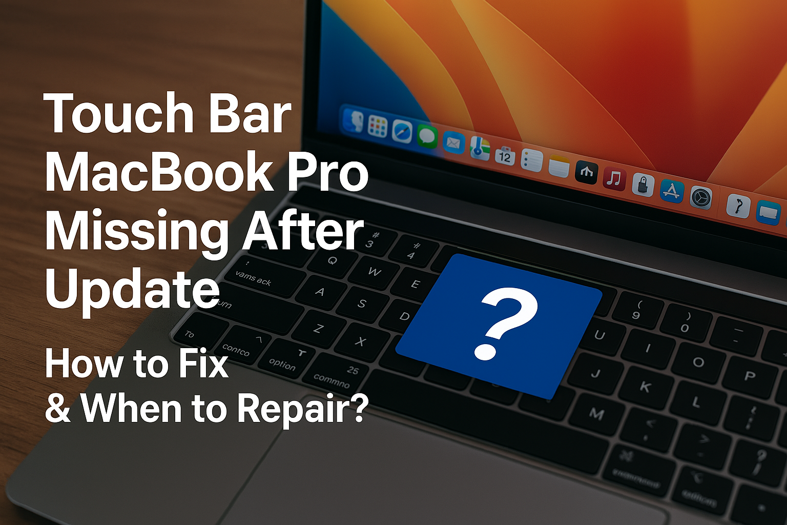 Touch Bar MacBook Pro หายหลังอัปเดต: วิธีแก้ไข & เมื่อไหร่ต้องซ่อม?