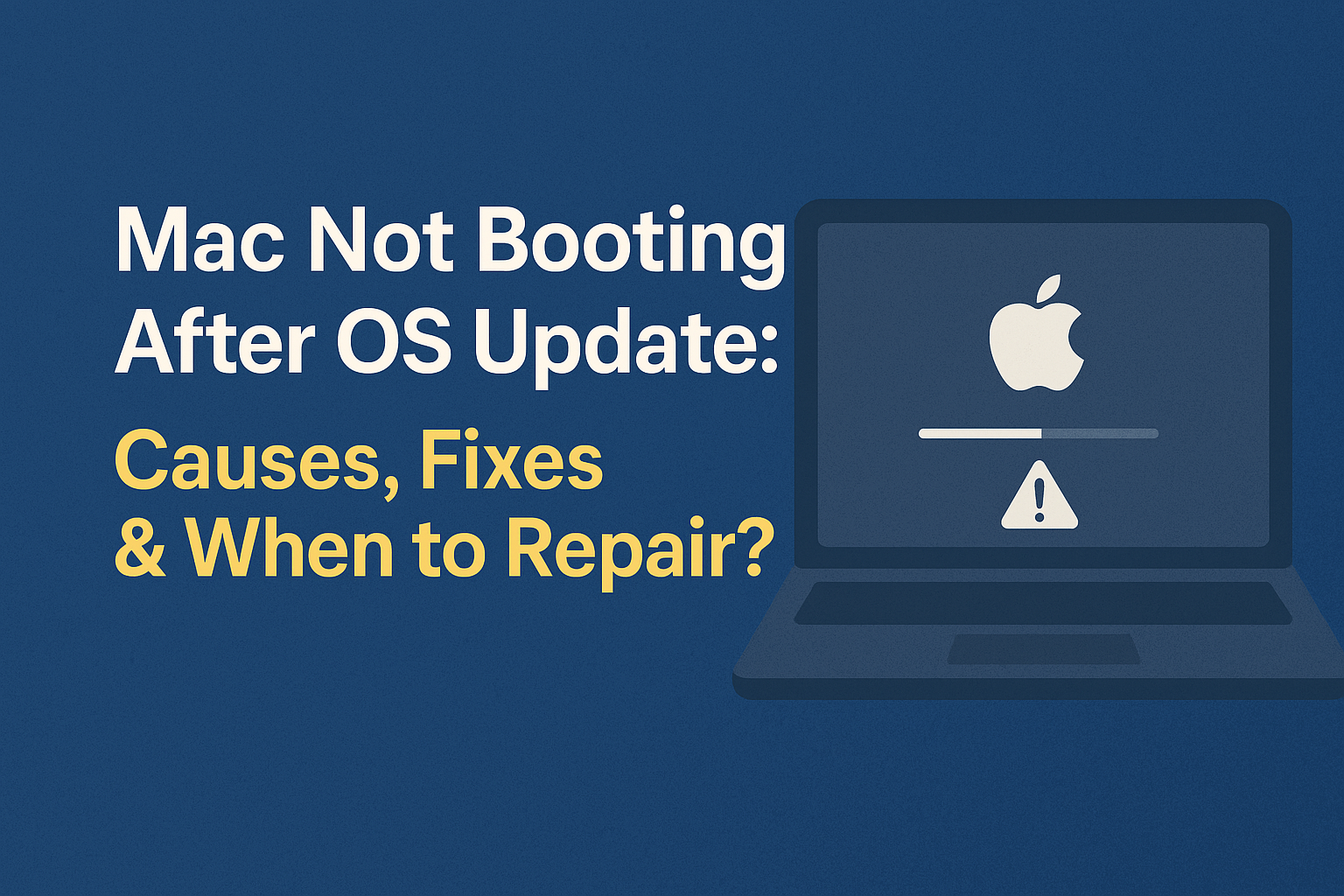 Mac ไม่ยอม Boot หลังอัปเดต OS: สาเหตุ, วิธีแก้ & เมื่อไหร่ควรซ่อม?