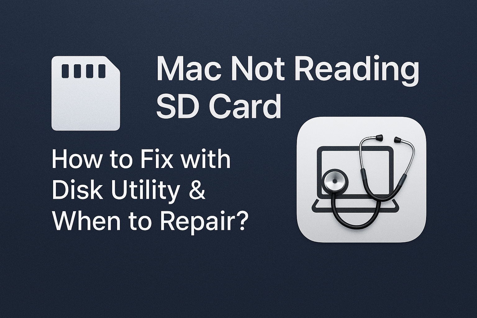 Mac ไม่อ่าน SD Card: วิธีแก้ปัญหาด้วย Disk Utility & เมื่อไหร่ต้องซ่อม?