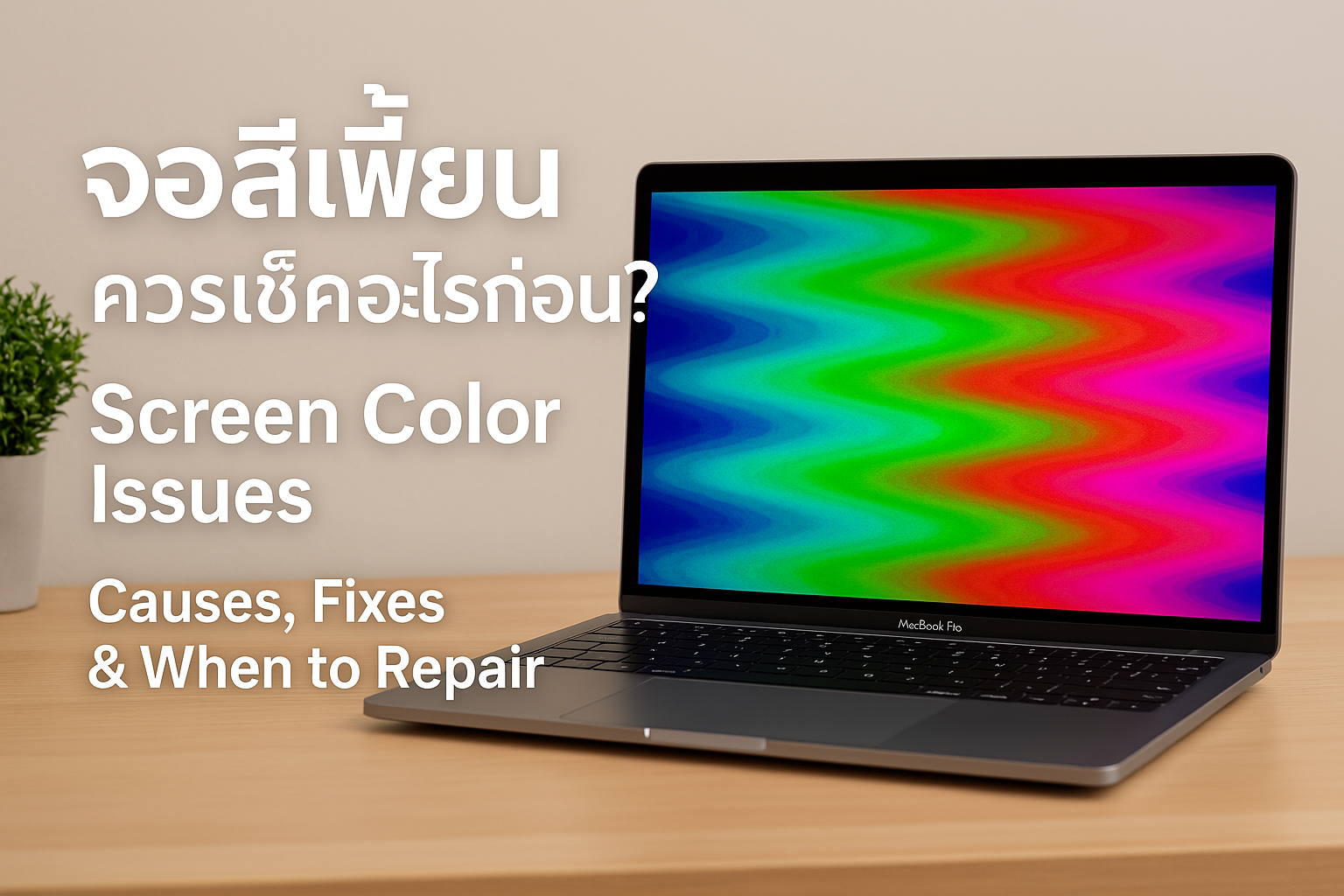 จอสีเพี้ยน ควรเช็คอะไรก่อน? สาเหตุ, วิธีแก้ & เมื่อไหร่ควรซ่อม?